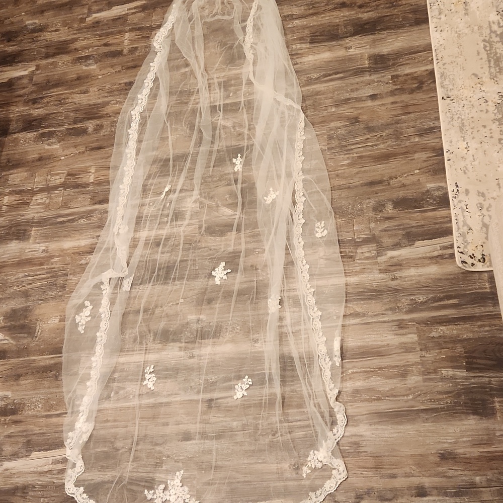 Cathedral Length Wedding Veil - Picture 5 of 7